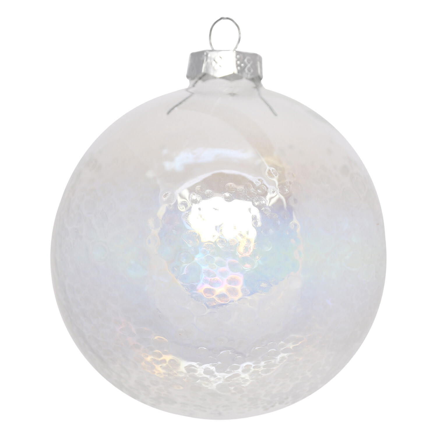 Single Sugar Wonderland White Cloudy Lustre Bauble in Assorted styles Image 2