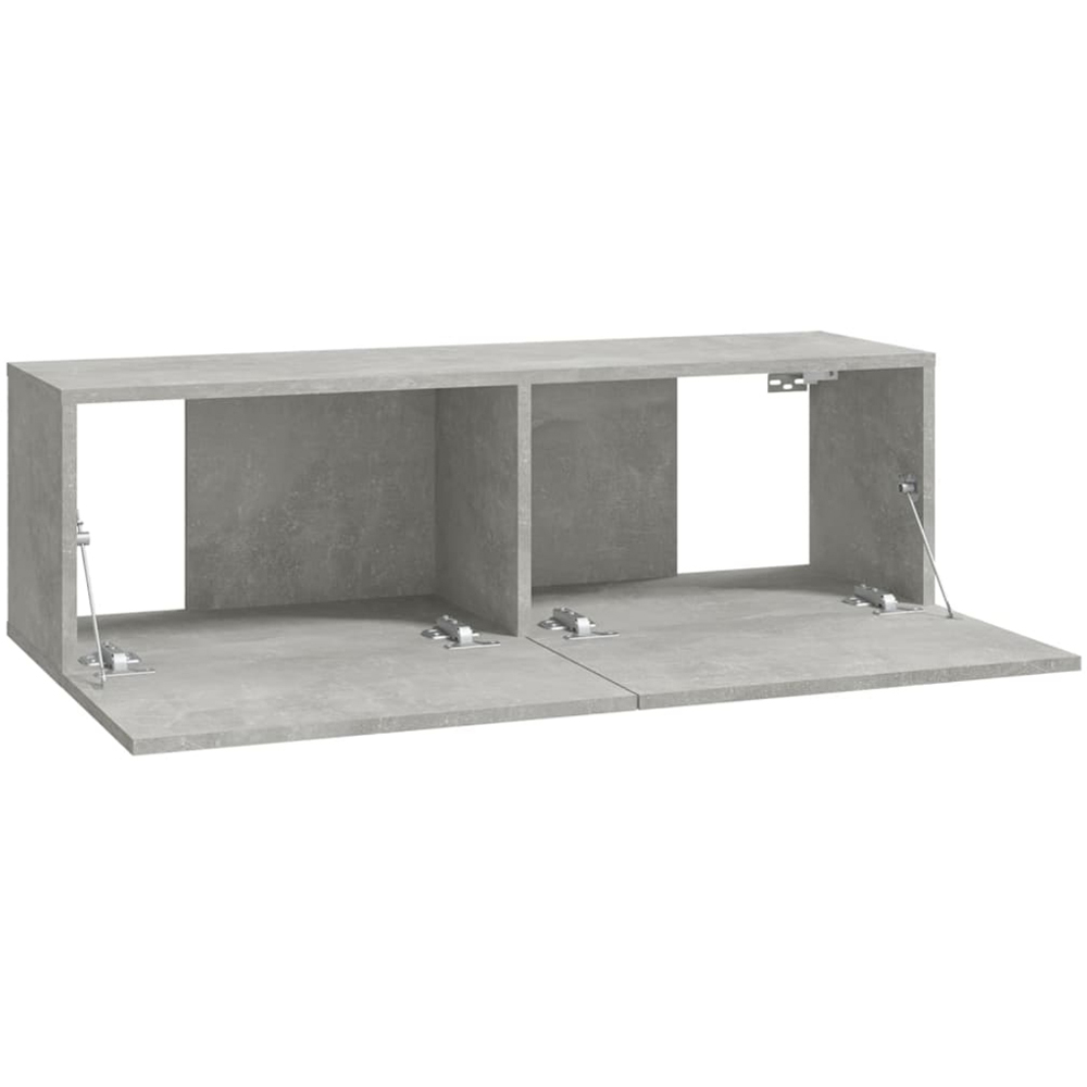 vidaXL 8 Door Concrete Grey Wall Mounted TV Cabinet Set of 4 Image 7