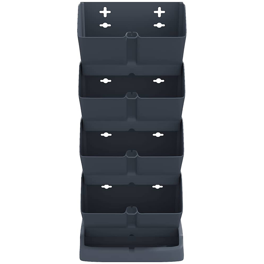 vidaXL 4 Piece Anthracite Polypropylene Garden Planter Set Image 2