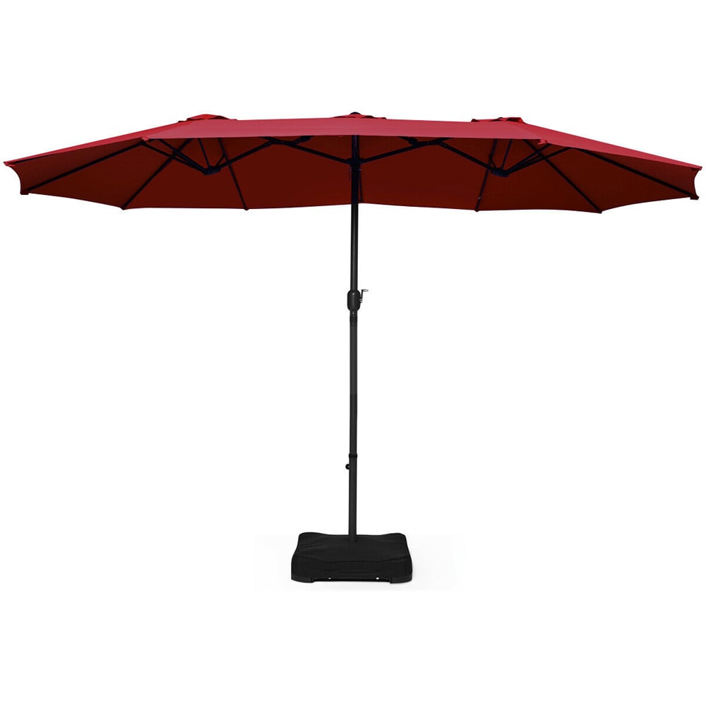 Costway Wine Patio Double Sided Parasol 4.6m Image 3