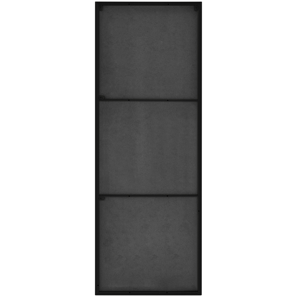 Furniturebox Austen Rectangular Black Large Metal Wall Mirror 140 x 50cm Image 3