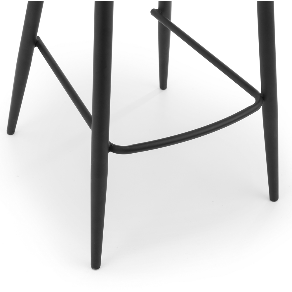 Julian Bowen Luxe Black Faux Leather Bar Stool Image 6