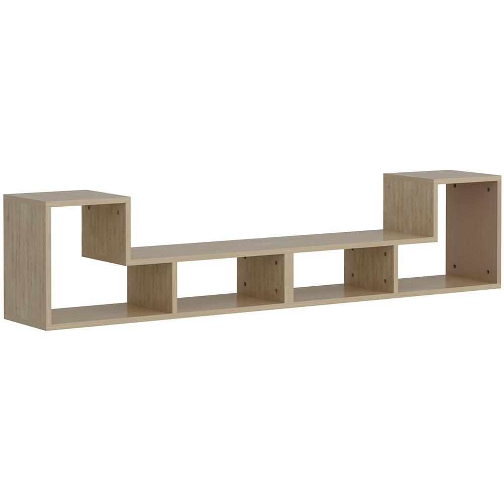 Decorotika Cubicco Oak Adjustable TV Unit Image 4