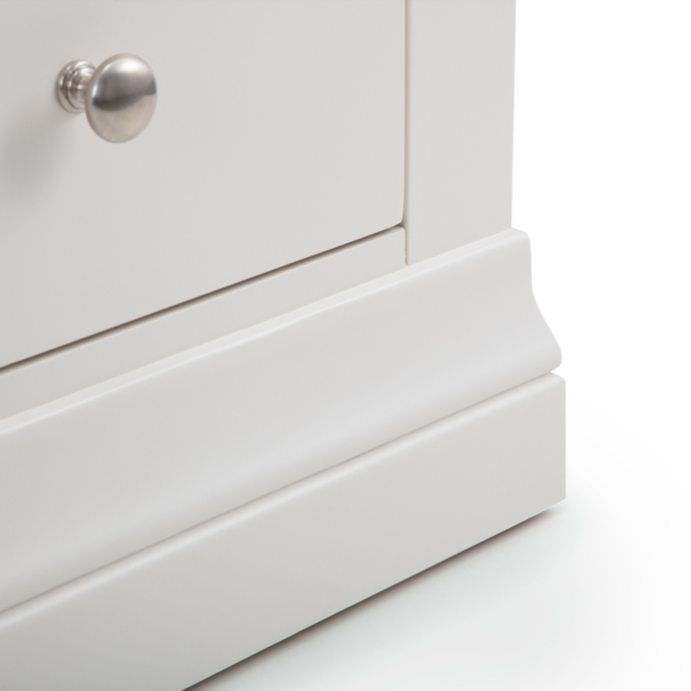 Julian Bowen Clermont 2 Drawer Surf White Bedside Table Image 6