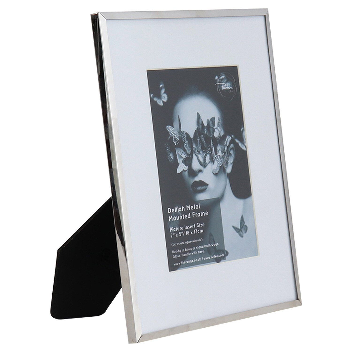 Delilah Metal Mounted Frame - Silver / 7 x 5in Image 2