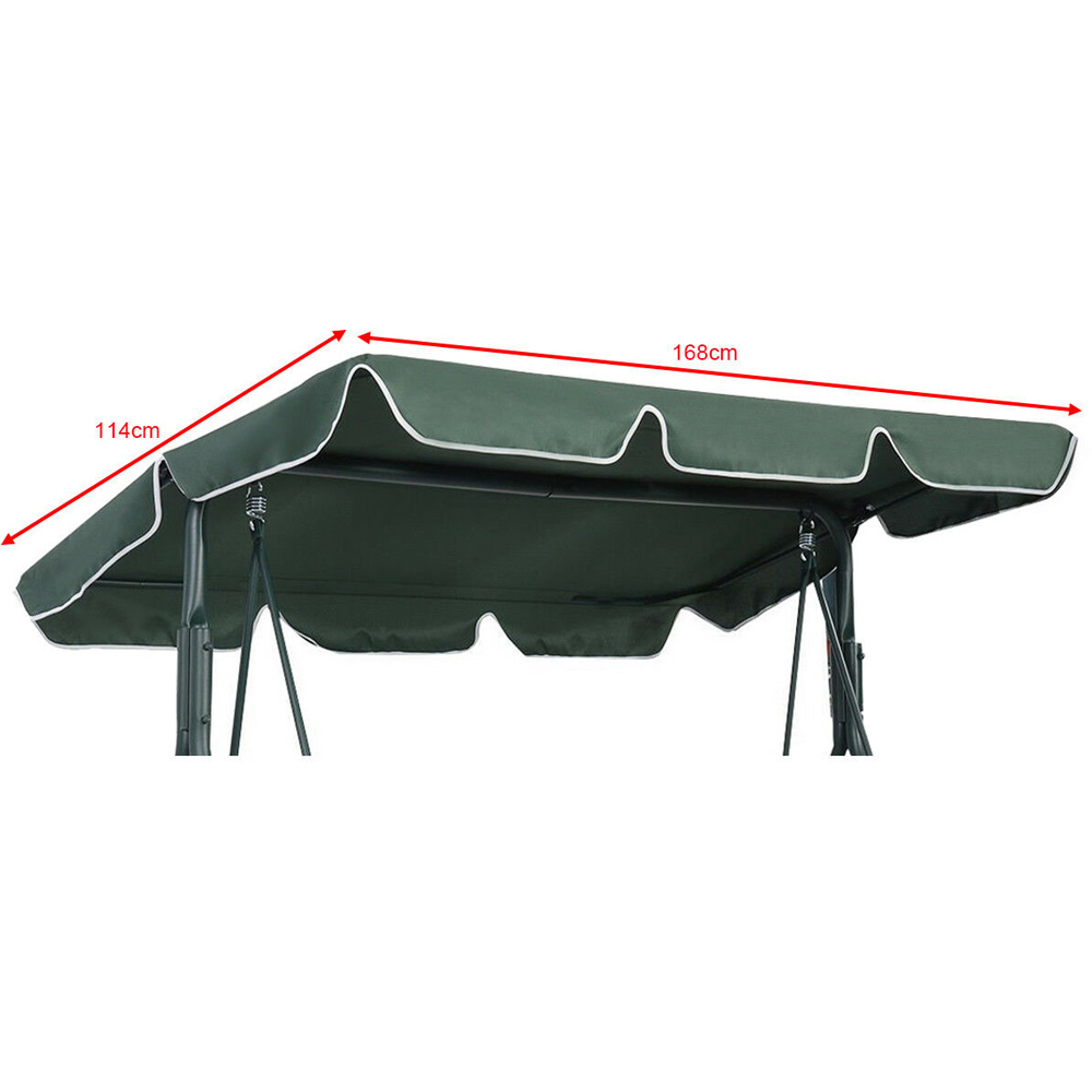 Costway 1.1 x 1.6m Green Replacement Swing Canopy Cover Image 7