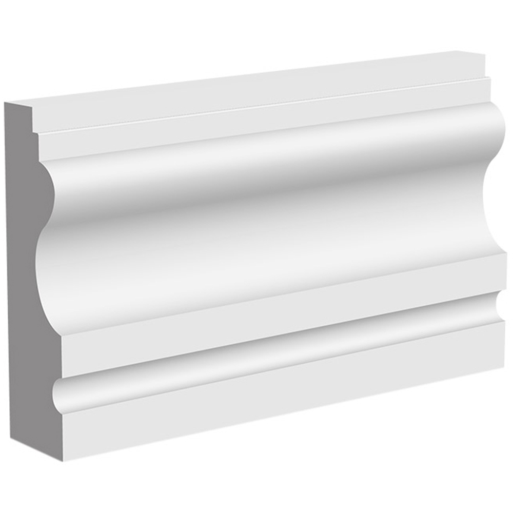 National Skirting White Lisbon Primed Skirting Board 18mm 70 x 3040mm Image 1
