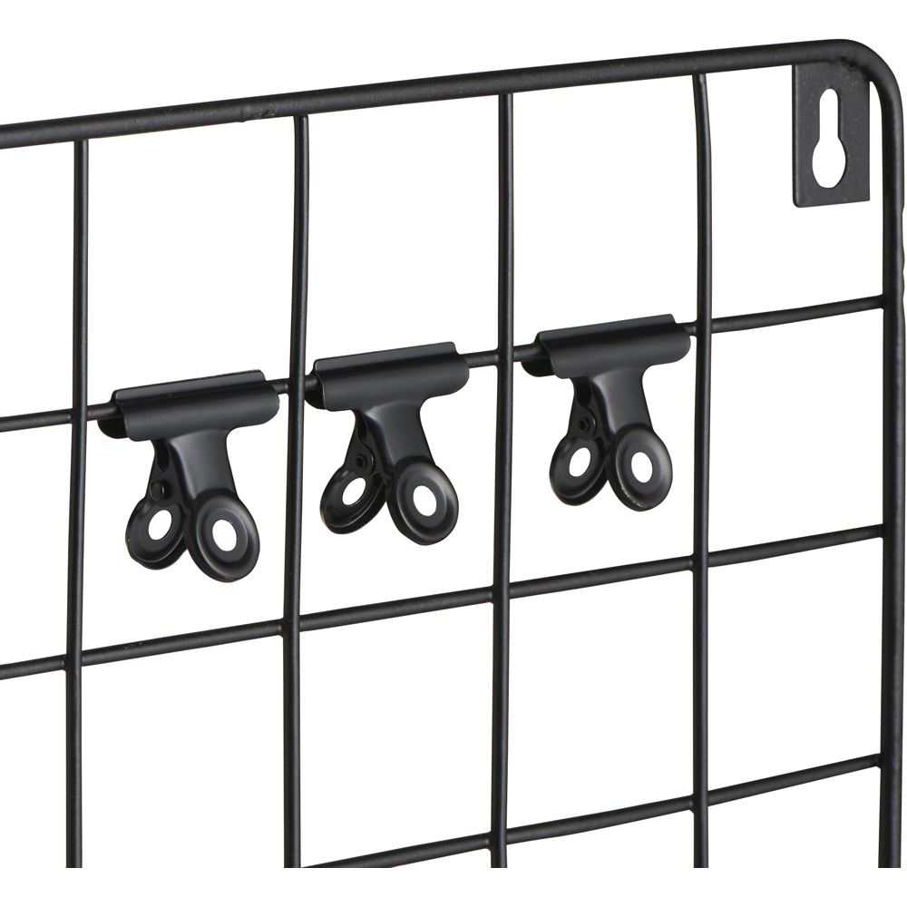 Wilko Black Wire Wall Grid with Basket Image 3