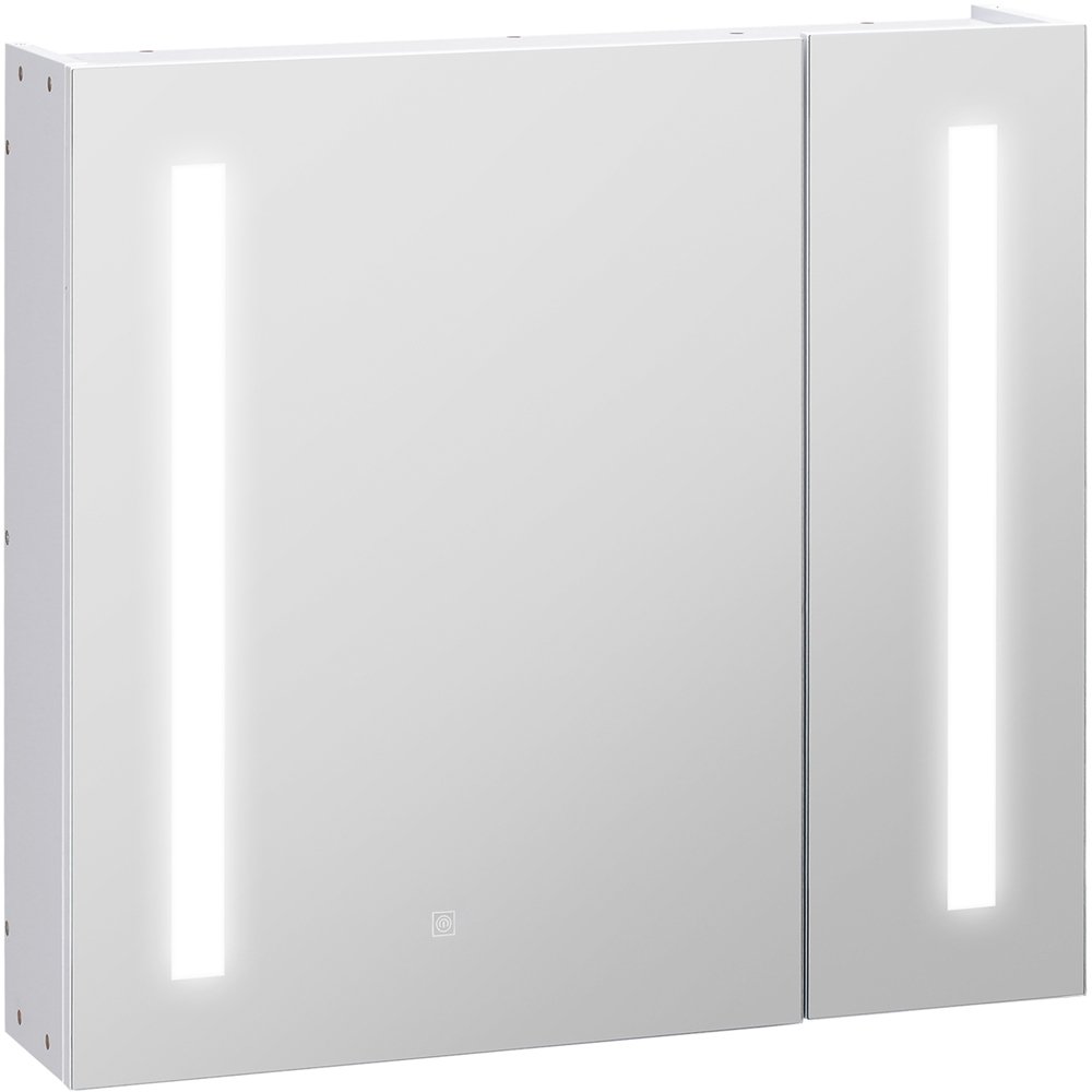 Kleankin White Illuminated Bathroom Cabinet Image 2