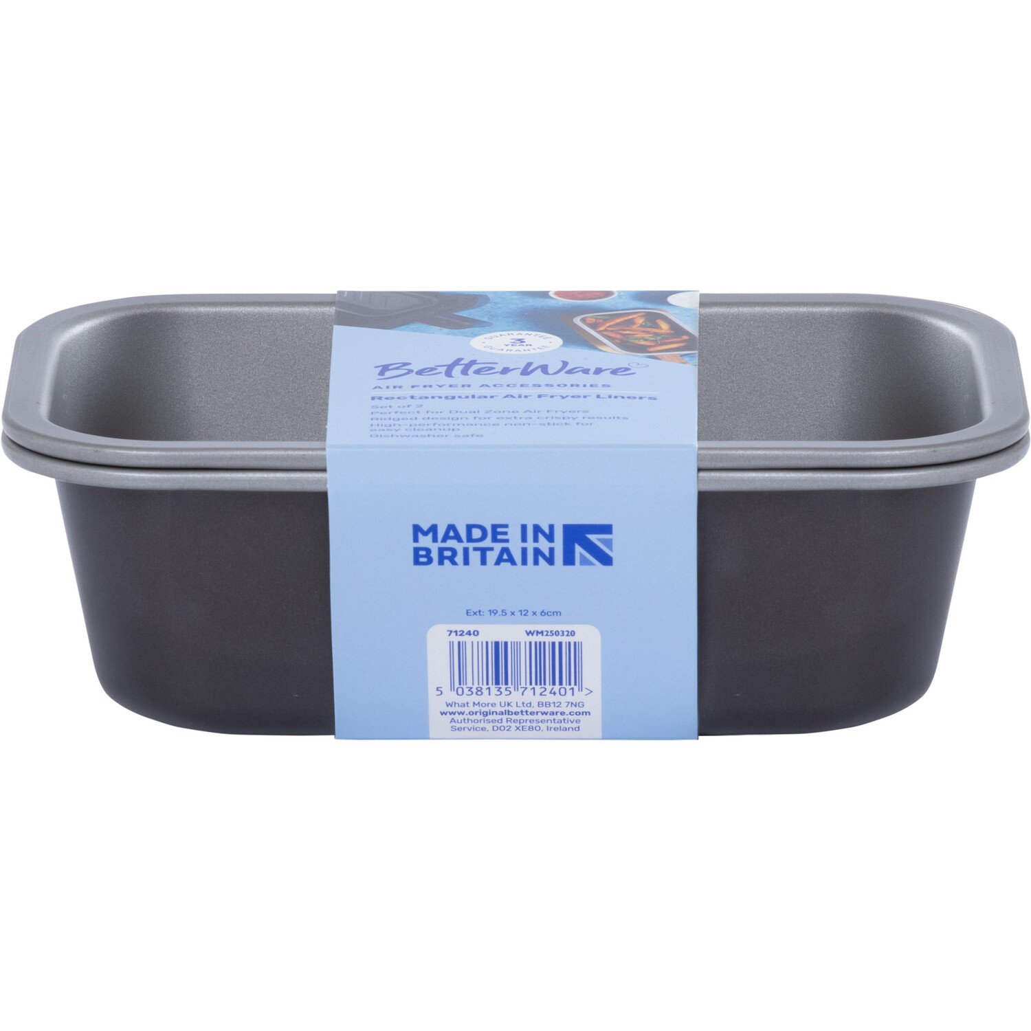 Set of 2 Air Fry Multi Use Tins Grey Image 3