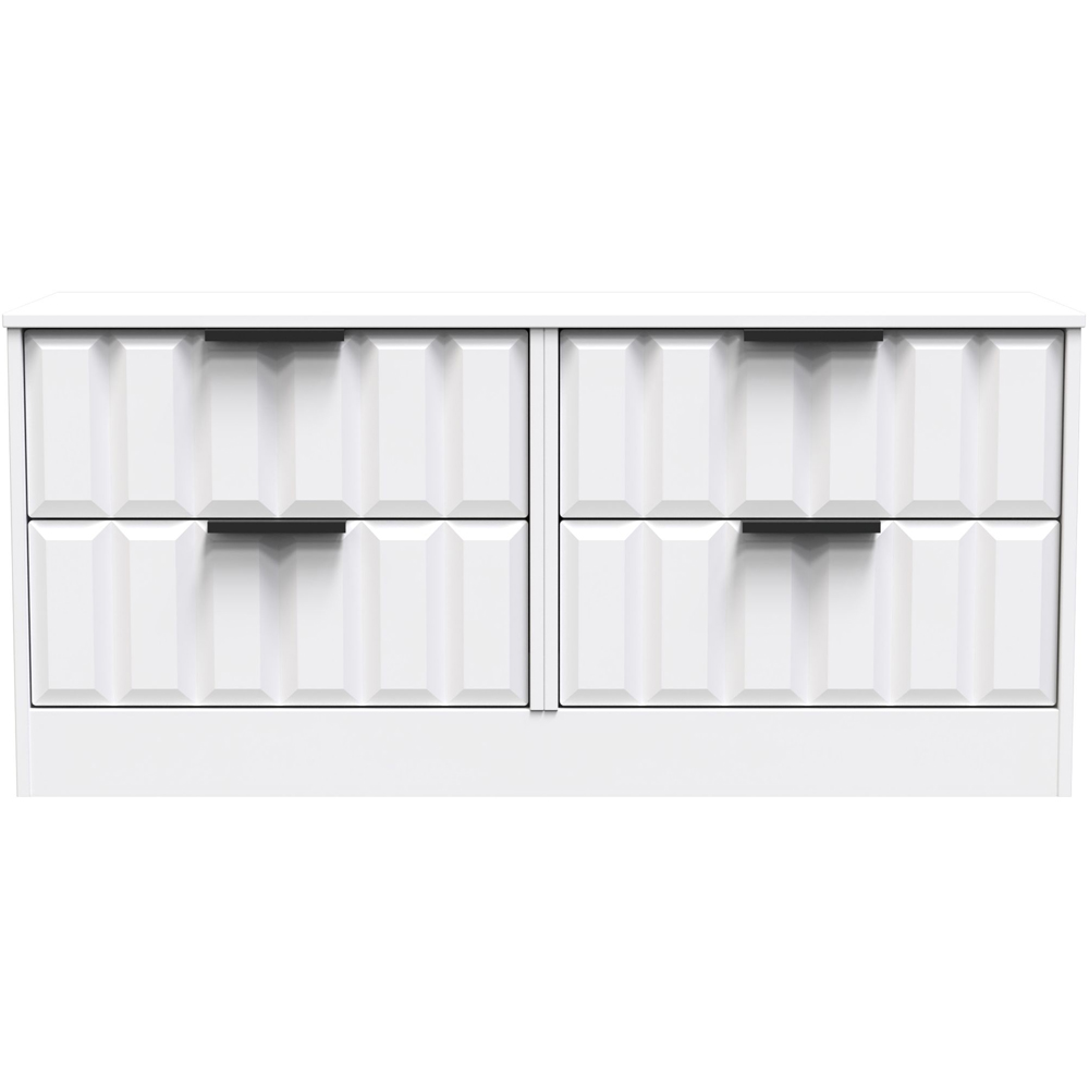 Crowndale New York 4 Drawer Matt White Bed Box Ready Assembled Image 3