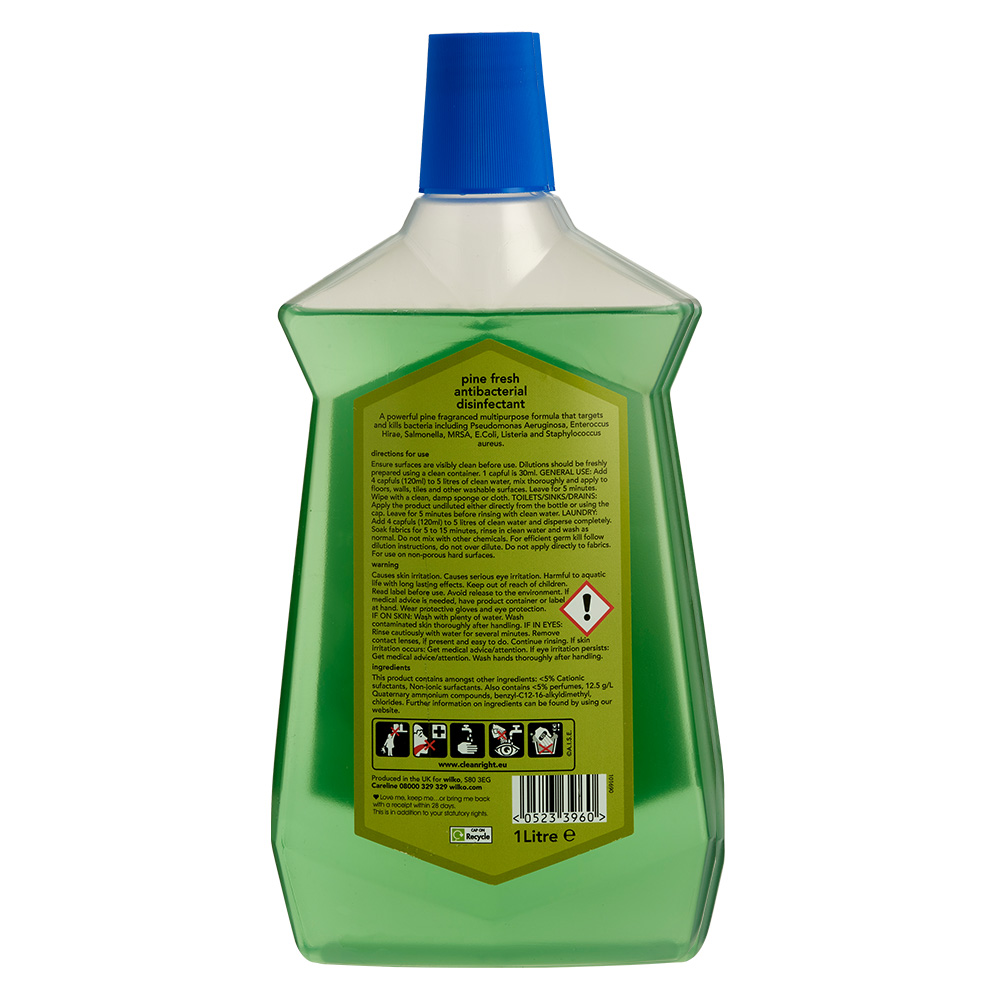 Wilko Pine Fresh Antibacterial Disinfectant 1L Image 2