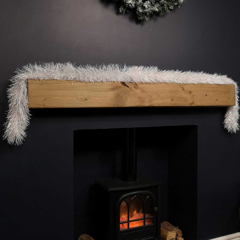 Samuel Alexander Iridescent White Christmas Tinsel 2m Image 6