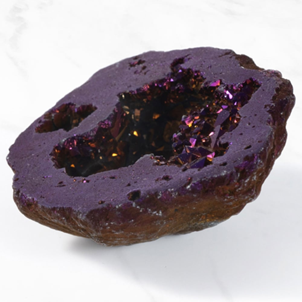 Myga Aura Purple Quartz Crystal Geode Image 2