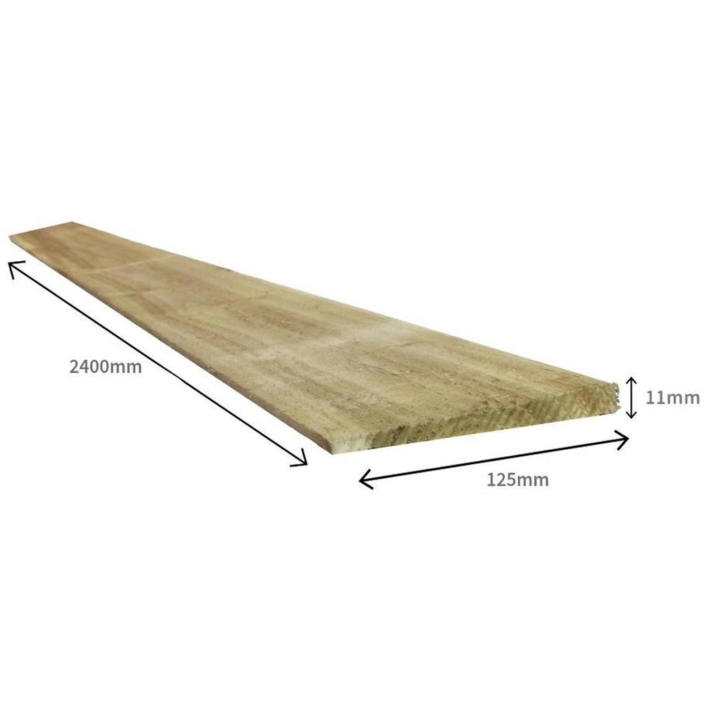 Snowdon Timber Pressure Treated Garden Feather Edge Fence Board 2.4m x 125 x 11mm 10 Pack Image 7