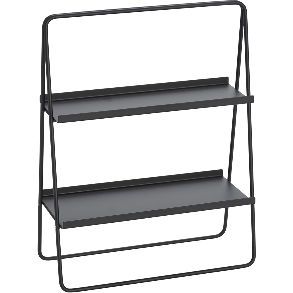 Wilko Two Shelf Vanity Storage Black Wilko