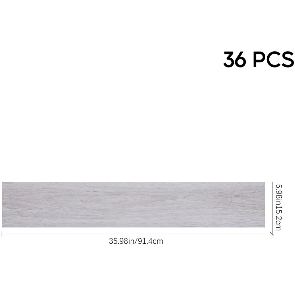 Living and Home Light Beige Rustic Wood Grain Rectangle PVC Flooring Self Adhesive 36 Pack Image 8