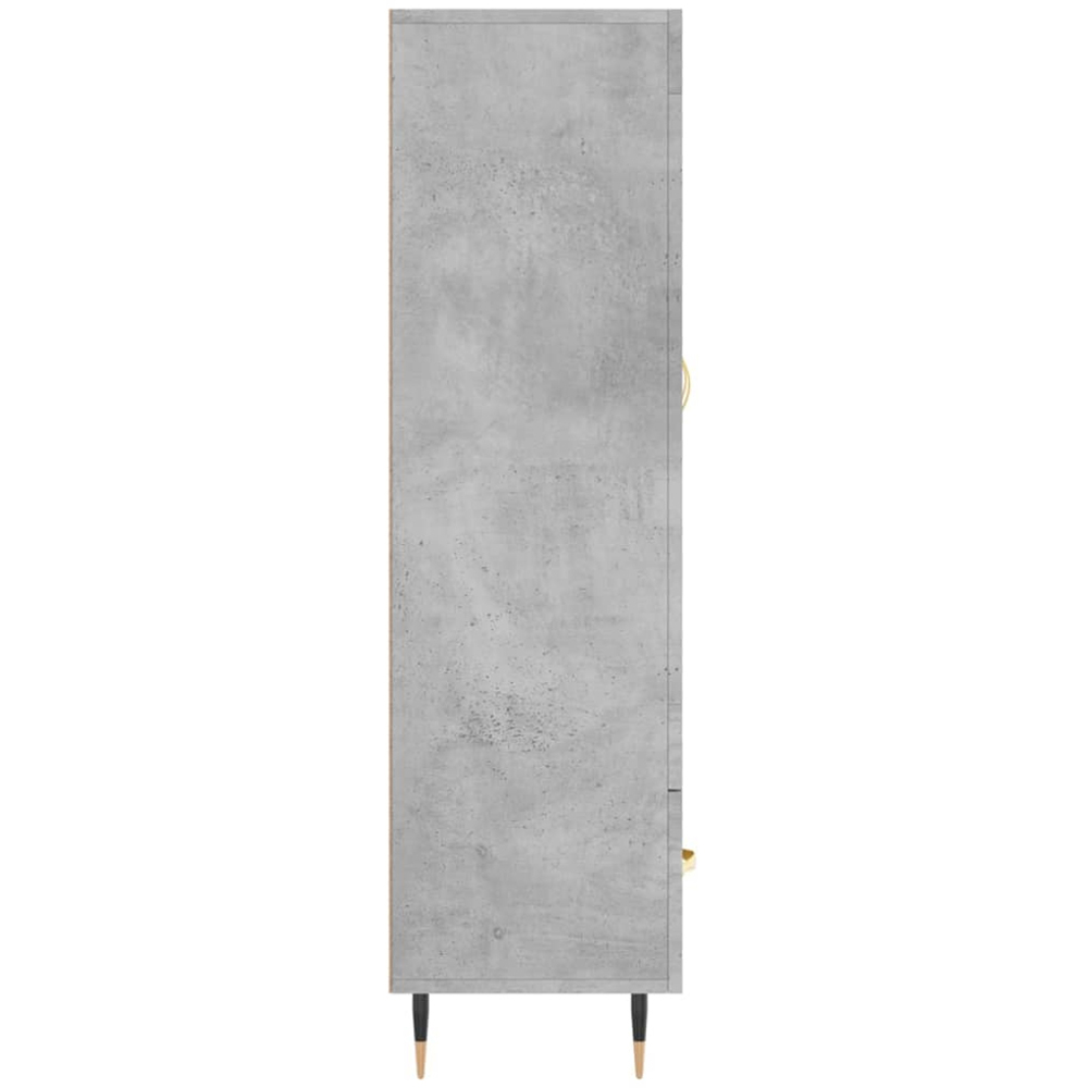 vidaXL 2 Door Single Drawer Concrete Grey Highboard Image 7
