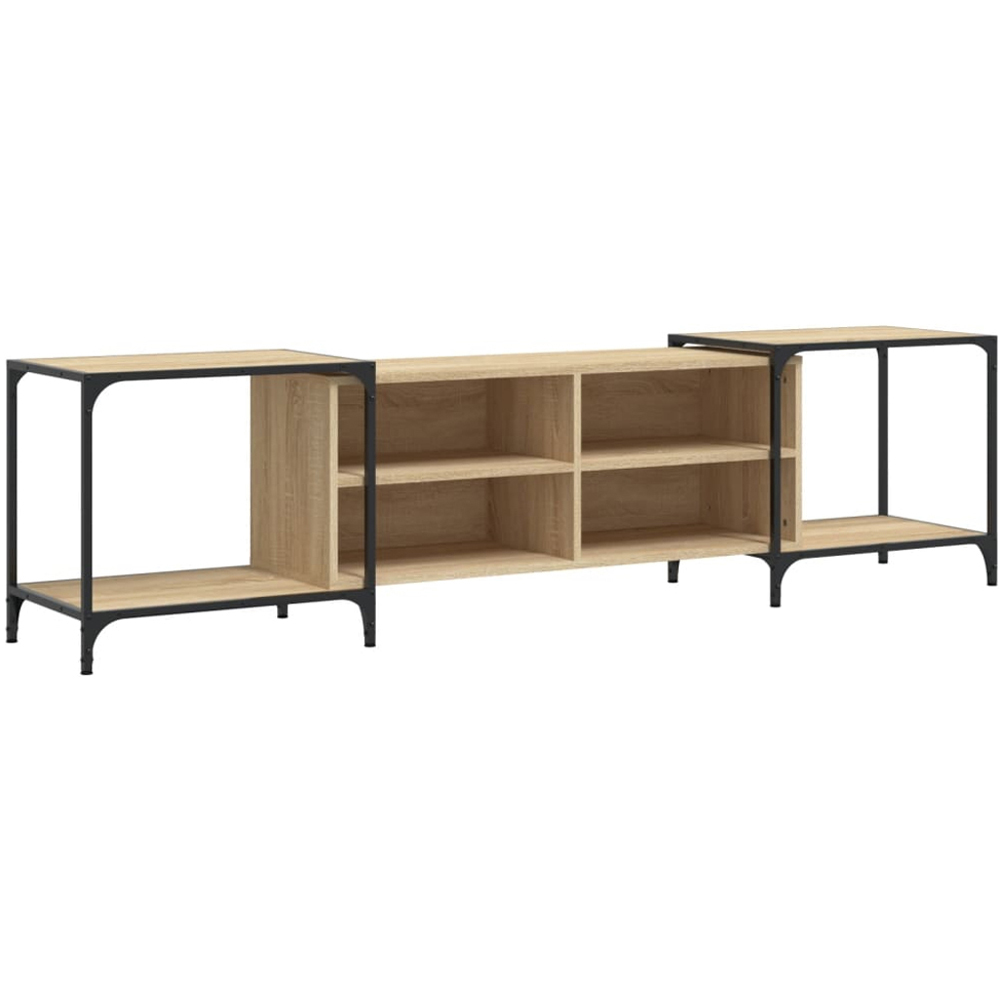 vidaXL 4 Shelf Sonoma Oak Industrial Style Adjustable TV Cabinet Image 2