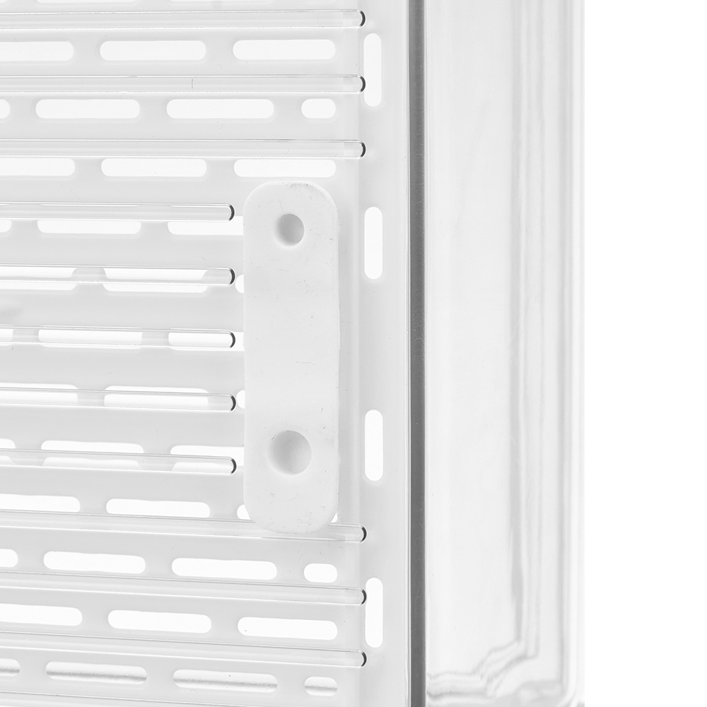 Living and Home Clear Stackable Fridge Organiser Storage Box Set with Draining Board 7 Pack Image 6