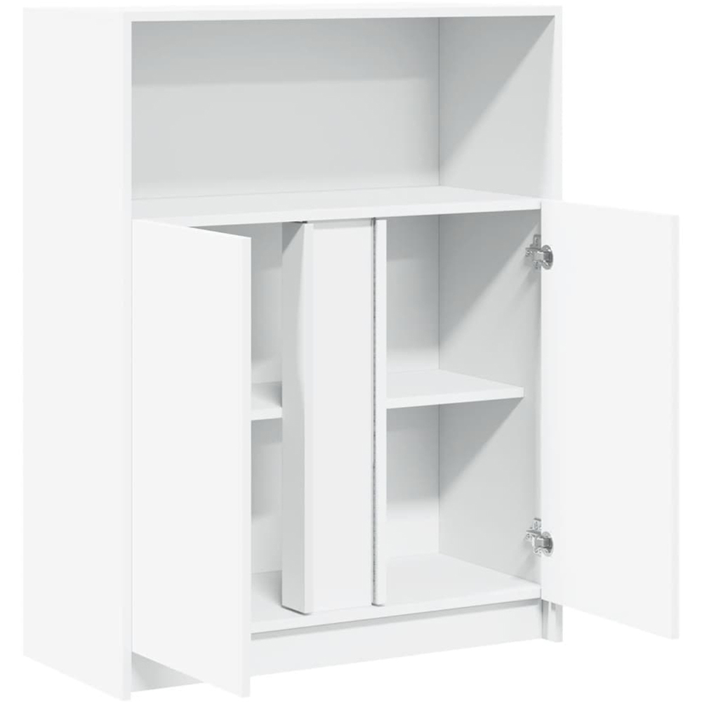 vidaXL 2 Door Single Shelf White LED Sideboard Image 9