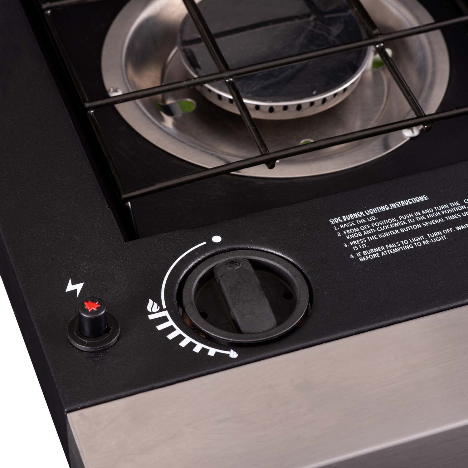 Outback Saturn Pro Blue and Silver 4 Burner Gas BBQ Image 7