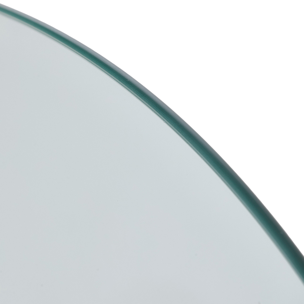 Living and Home 2 Seater 80cm Round Tempered Glass Dining Table Black Image 6