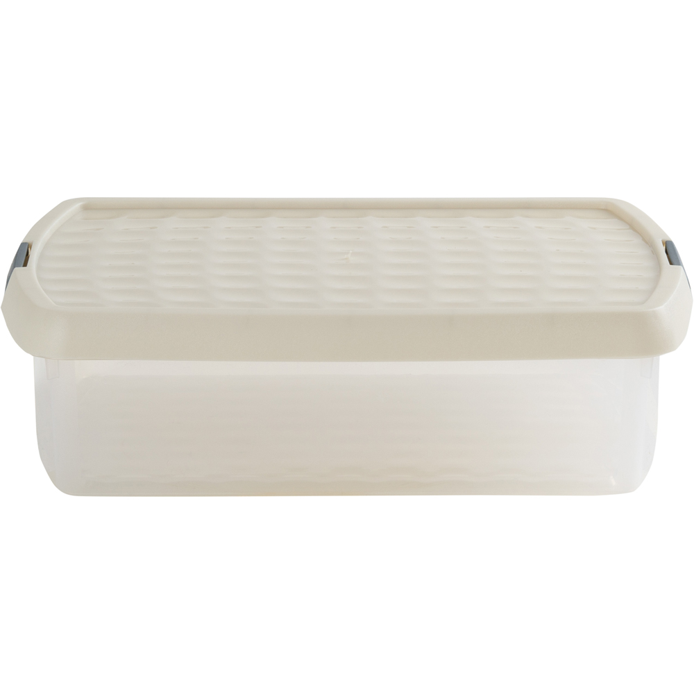 Wham Clip 8.5L Clear Stone and Slate Grey Rectangular Storage Box with Lid 3 Pack Image 3