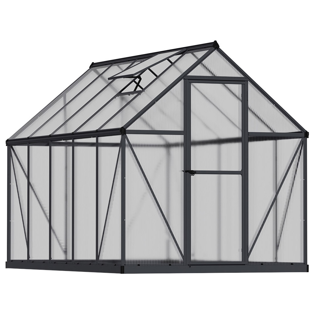Palram Canopia Mythos Grey Polycarbonate 6 x 10ft Greenhouse Image 1