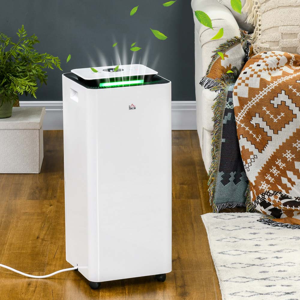Portland White Portable Dehumidifier with Air Purifier 16L Per Day Image 2