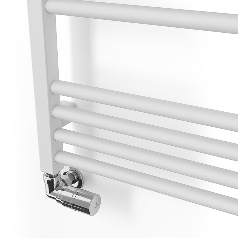 Terma Fiona 1661BTU Soft Matt White Heated Towel Rail 1140 x 500mm Image 3