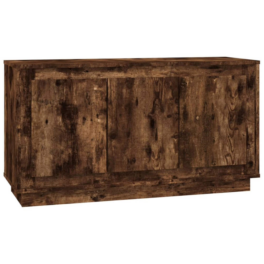 vidaXL 3 Door Smoked Oak Sideboard Image 2