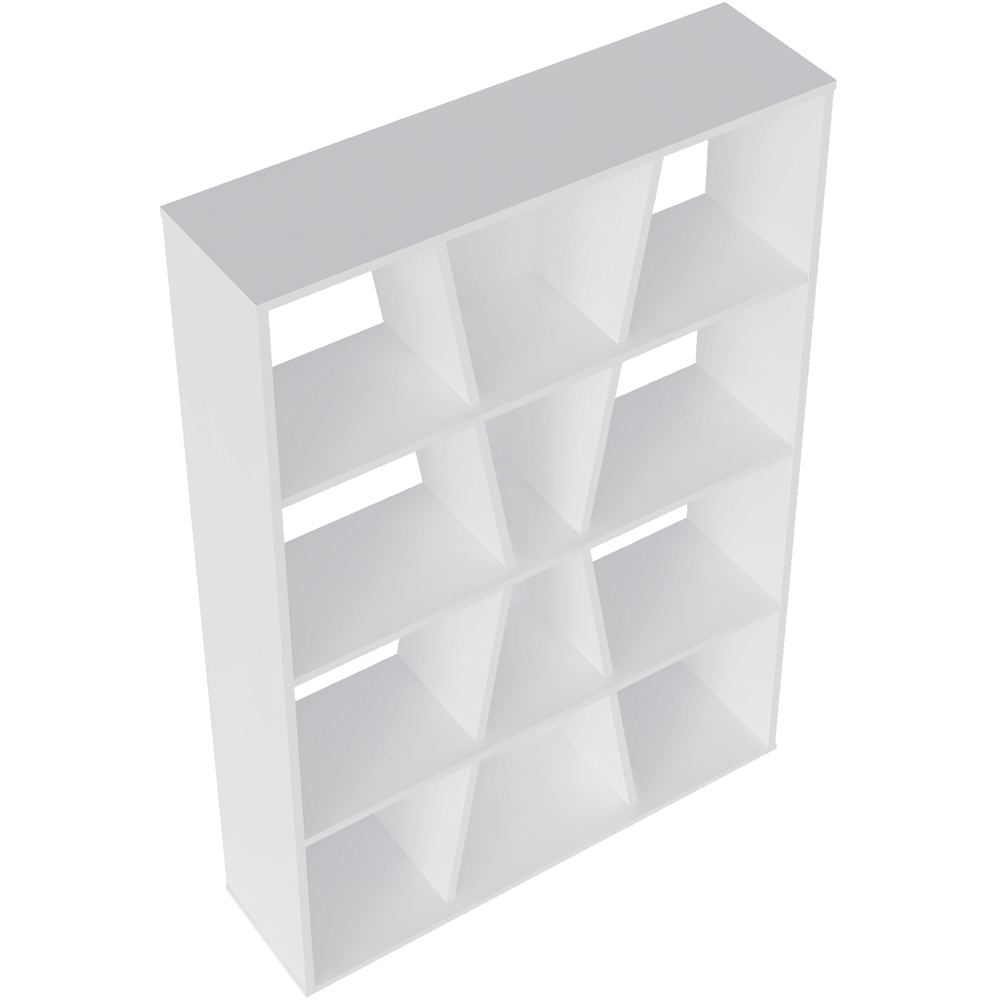 Seconique Naples 12 Shelf White Medium Bookcase Image 5