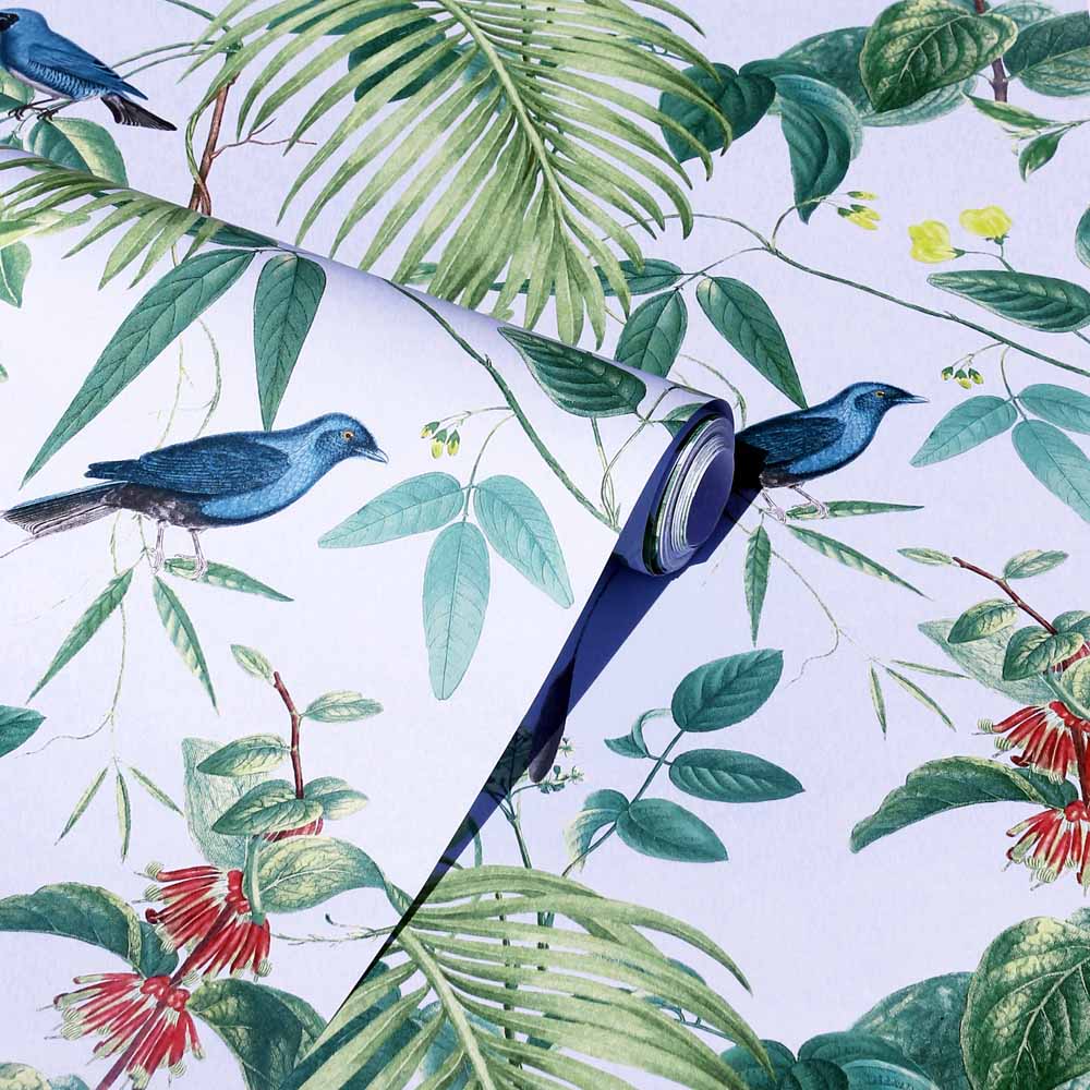 Arthouse Exotic Garden Blue Wallpaper Image 2