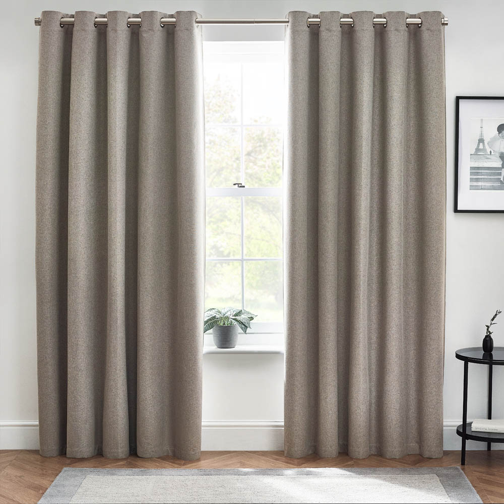 furn. Dawn Grey Thermal Blackout Eyelet Curtain 117 x 183cm Image 5