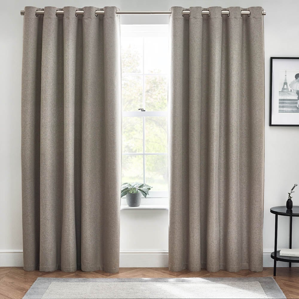 furn. Dawn Grey Thermal Blackout Eyelet Curtain 183 x 229cm Image 5