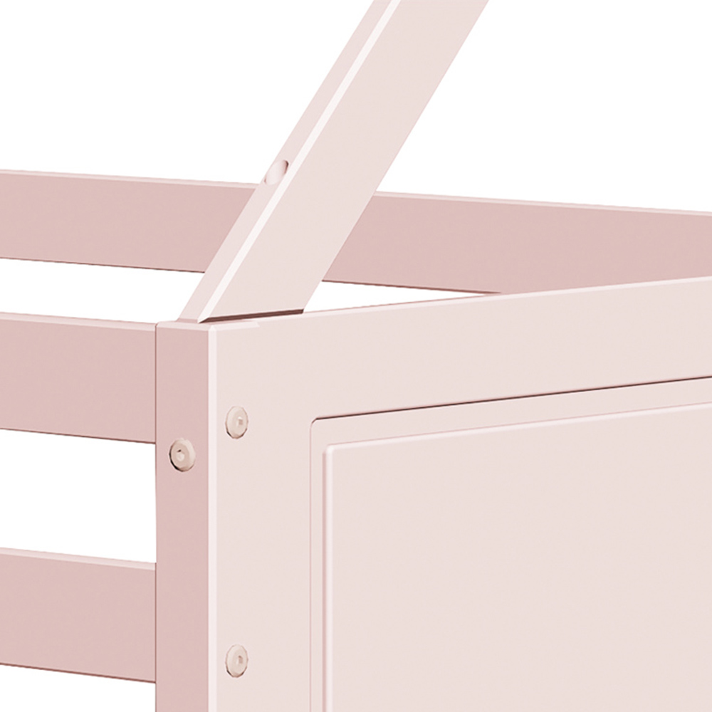 Home Detail Miller Pink Wooden House Bunk Bed Image 7