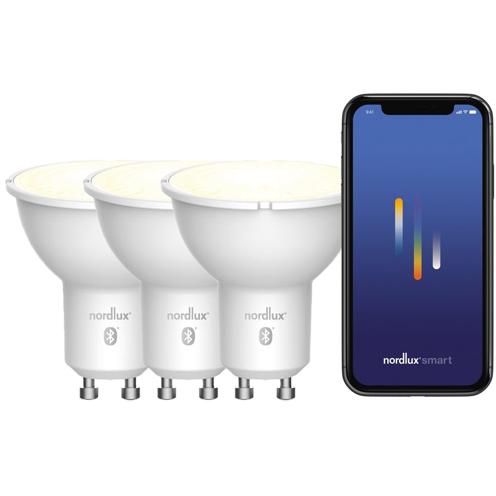 Nordlux Smart GU10 3 Pack 420 Lumen Clear Light Bulb Image 2