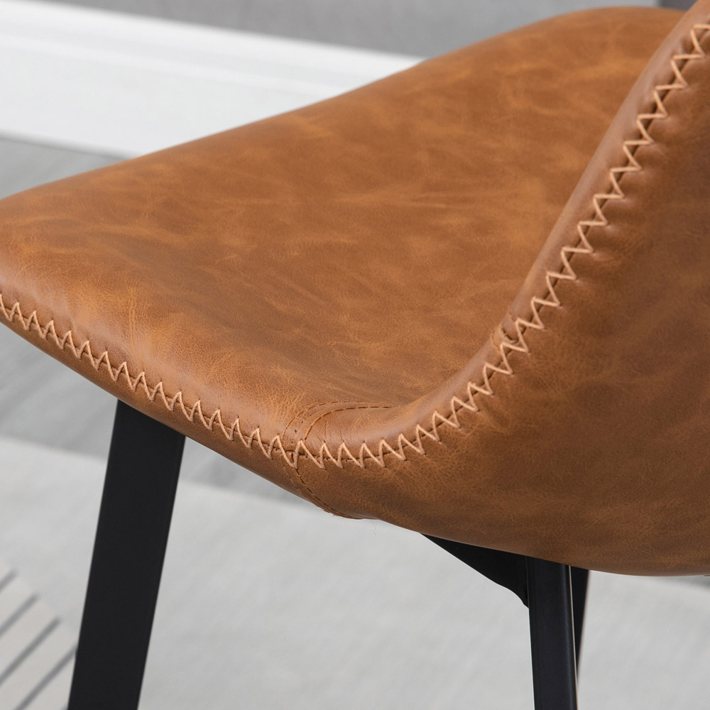 Portland Brown Industrial Bar Stool Set of 2 Image 3