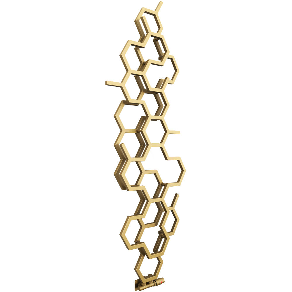 Terma Hex 1708 BTU Brass Radiator 1700 x 573mm Image 1