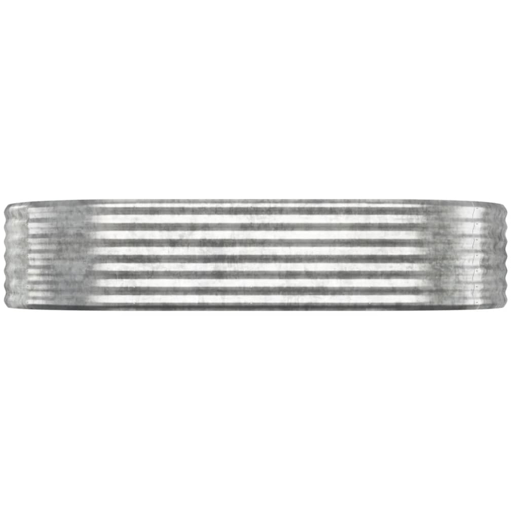 vidaXL Silver Galvanised Steel Raised Garden Bed 36 x 100 x 175cm Image 2