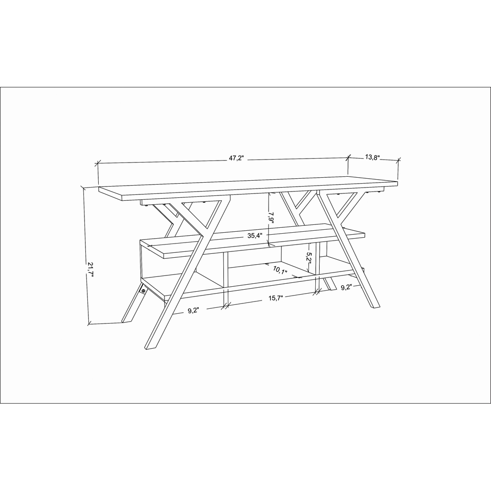 Decorotika Minerva 4 Shelf Black Wenge TV Stand for 55 inch TV Image 7