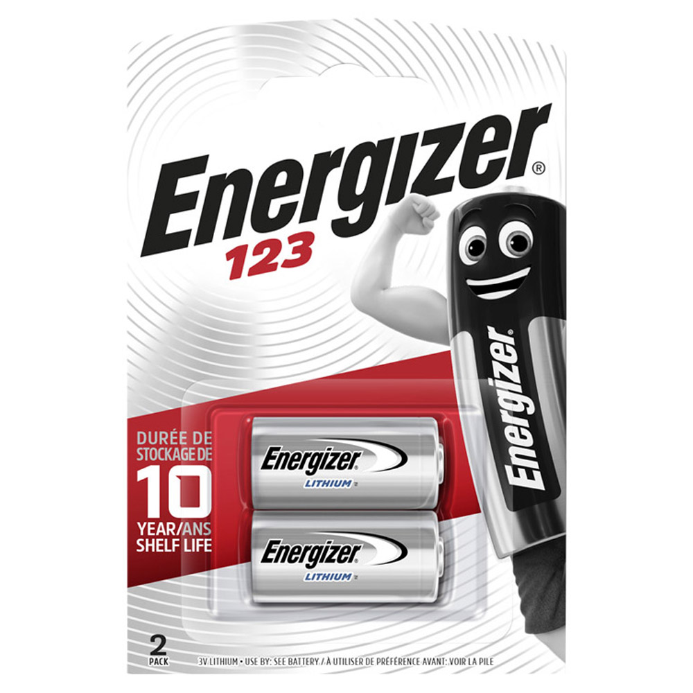 Energizer 123 2 Pack Lithium Photo Batteries Image 1