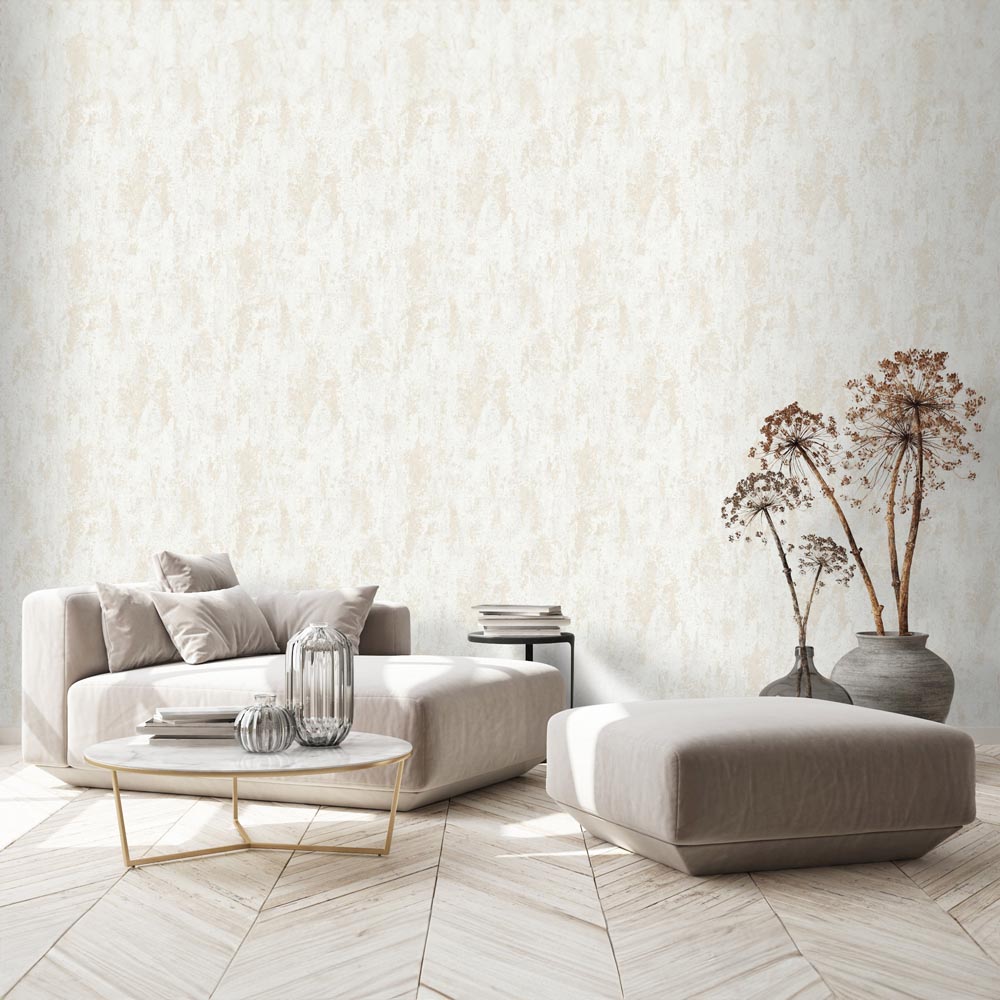 Erismann Industrial Texture White and Soft Gold Wallpaper Image 3