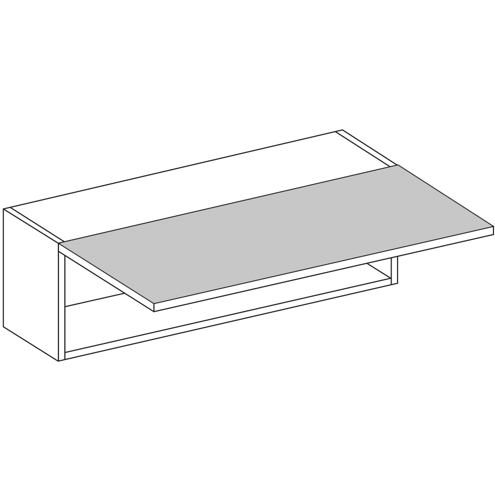 wilko Woodgrain Effect Shaker Anthracite Bridge 288 x 800mm Image 1