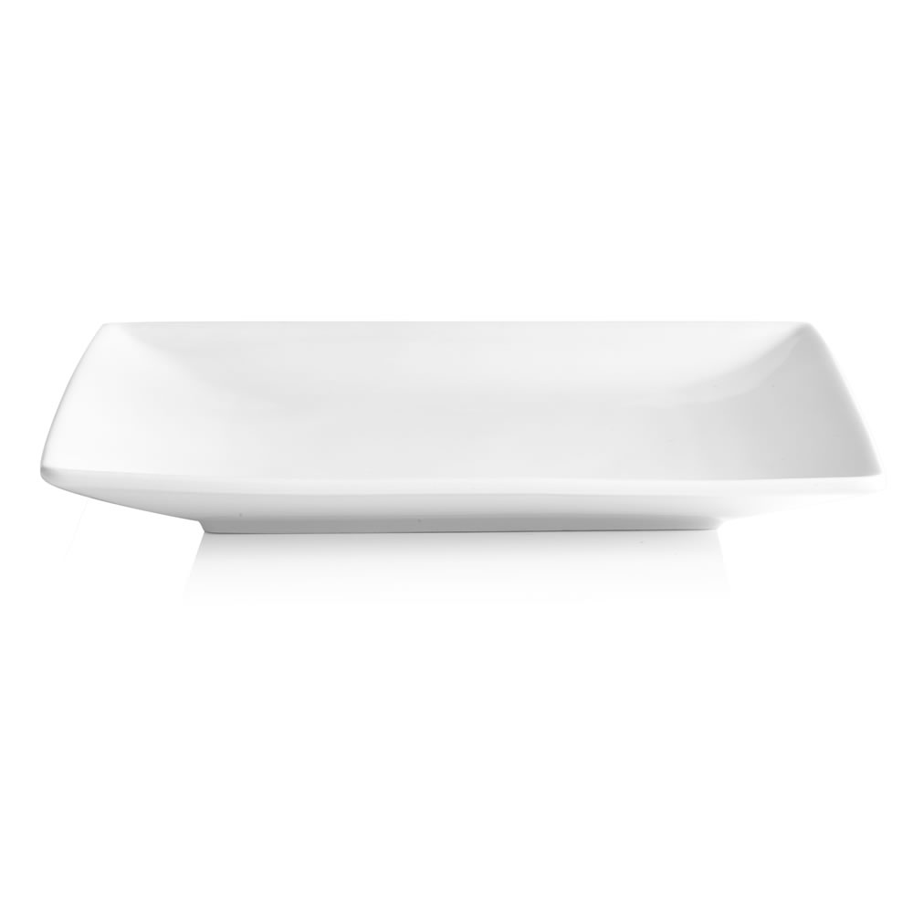 Wilko White Ceramic Square Side Plate Image 2