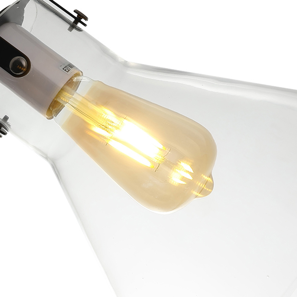 Living and Home Single Glass Pendant Light Image 4