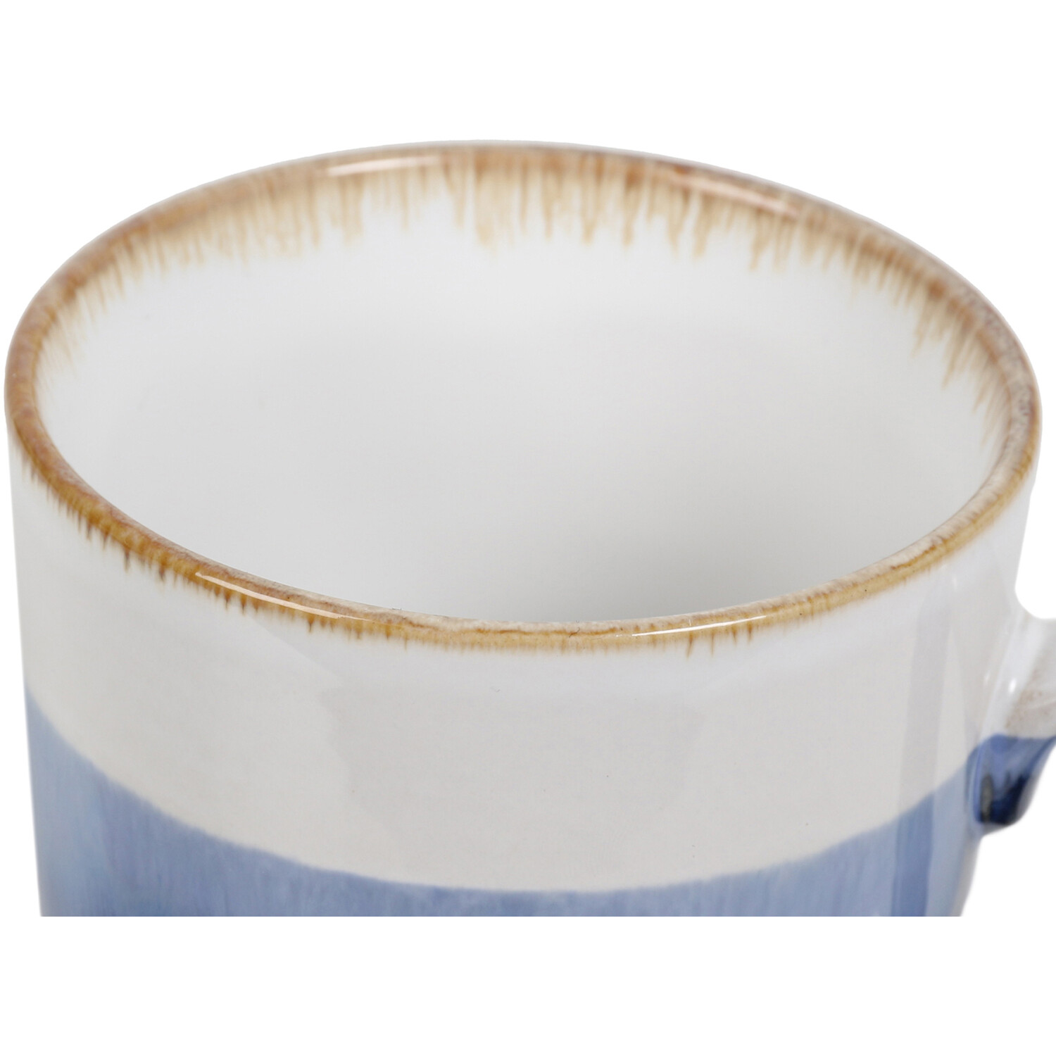 Stripes Reactive Glaze Mug - Blue Image 3