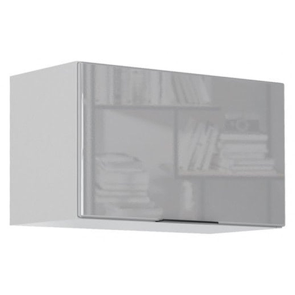 Impact Furniture Star Light Grey Gloss Kitchen Wall Cabinet Extractor Fan Housing Unit 600mm Image 1