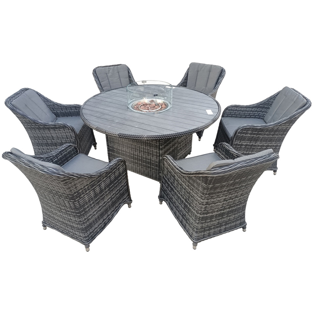 Furniture One 6 Seater Rattan Garden Lounge Set with Fire Pit Image 5